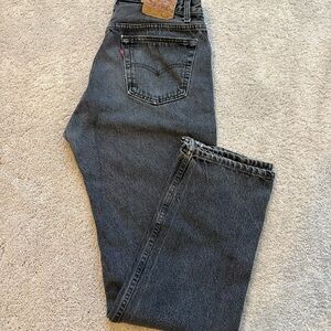 Vintage 501 XX Levi’s button fly made in the USA size 32x31 charcoal color